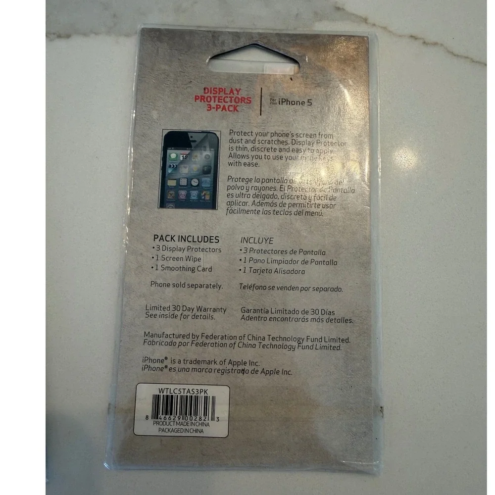 Verizon Display Protectors 3-Pack for iPhone 5 Clear Screen Guard Cover Friendly